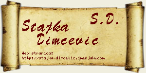 Stajka Dimčević vizit kartica